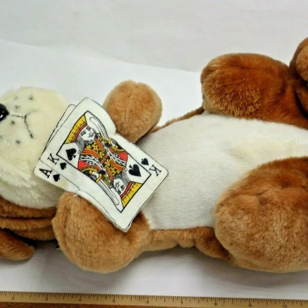 Big T Concessions Bull Dog Dealler Pit Boss Brown Stuffed Plush Spike Collar
